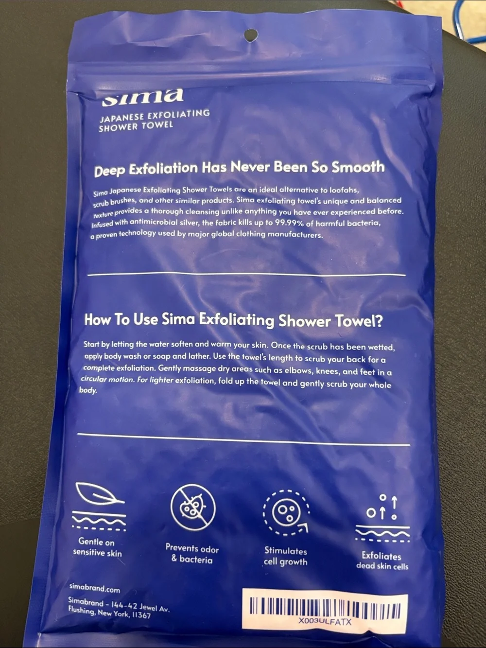 Two Japanese Exfoliating Shower Towels - Pink  or grey. Never opened!